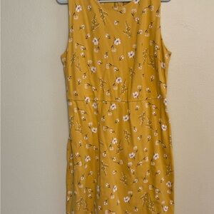 Old Navy Yellow Floral Midi Dress